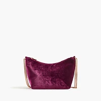 Mini velvet chain handbag