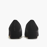 Velvet bow tie–heeled Mary Janes