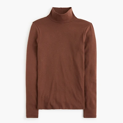 Long-sleeve everyday mockneck tee