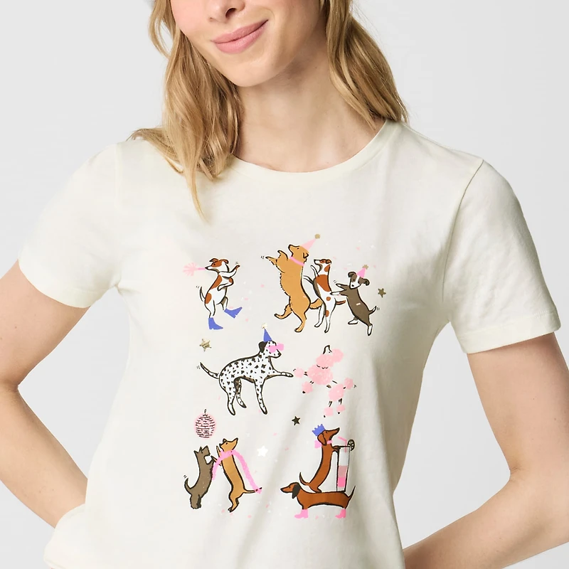 Party dogs graphic tee