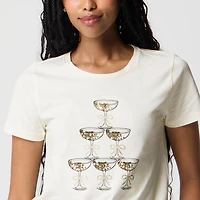 Champagne tower graphic tee