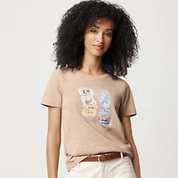 Travel stamps graphic tee