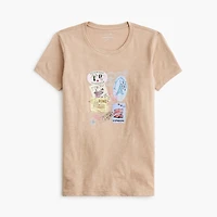 Travel stamps graphic tee