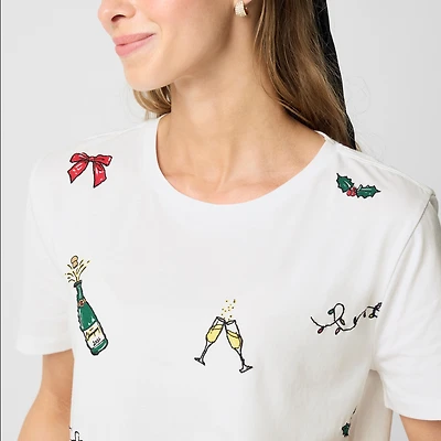 Embroidered party tee
