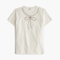Embellished bow tee