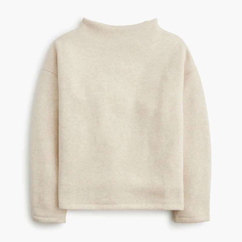 Fleece mockneck sweatshirt