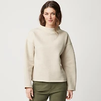 Fleece mockneck sweatshirt