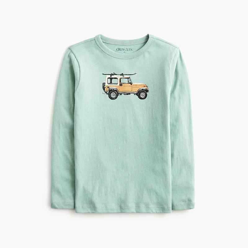 Boys' long-sleeve frozen truck graphic tee