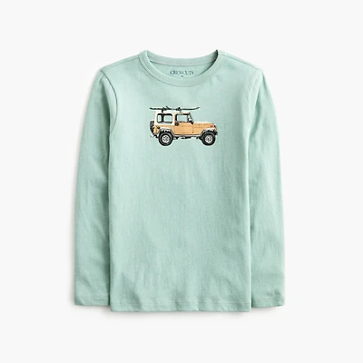 Boys' long-sleeve frozen truck graphic tee