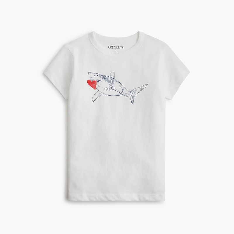 Boys' Valentine's shark graphic tee