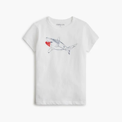 Boys' Valentine's shark graphic tee
