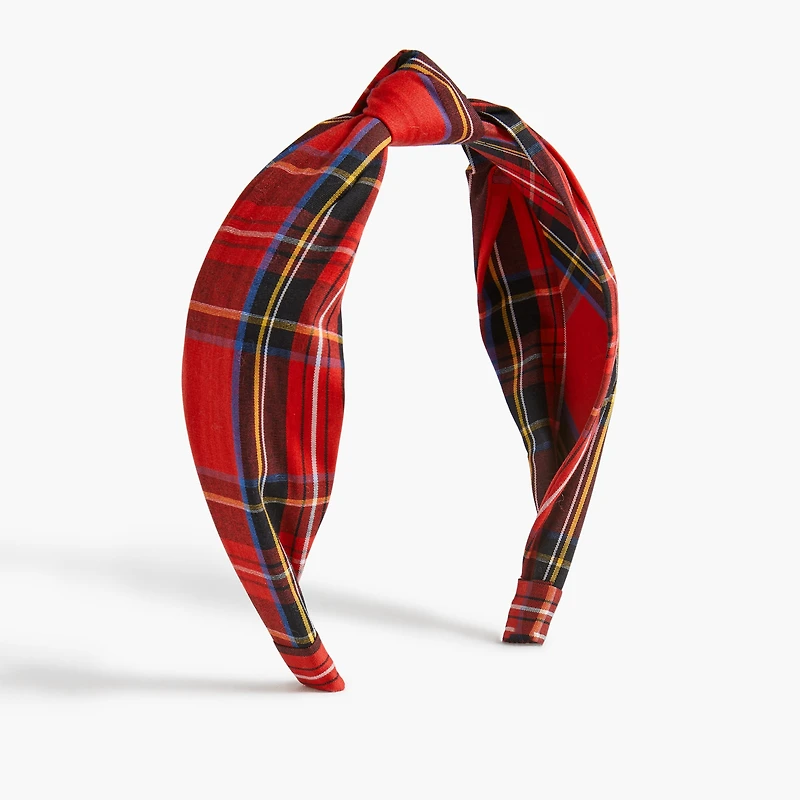 Tartan knot headband