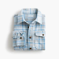 Boys' plaid knit-twill shirt-jacket