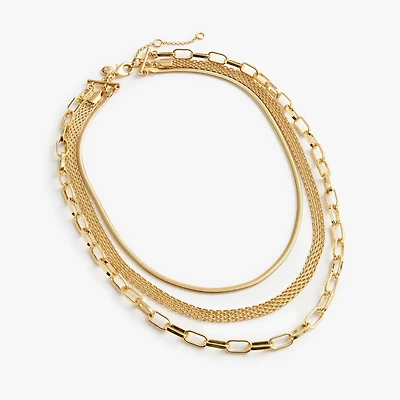 Multichain layered necklace