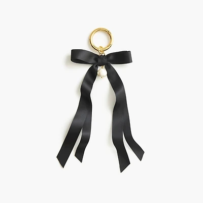 Pearl bow bag charm