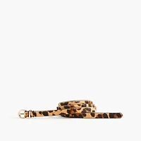 Skinny leopard calf hair belt