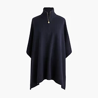 Heart quarter-zip poncho