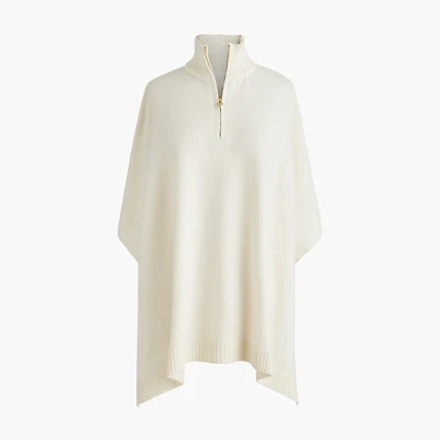 Heart quarter-zip poncho