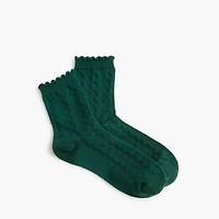 Scalloped boot socks