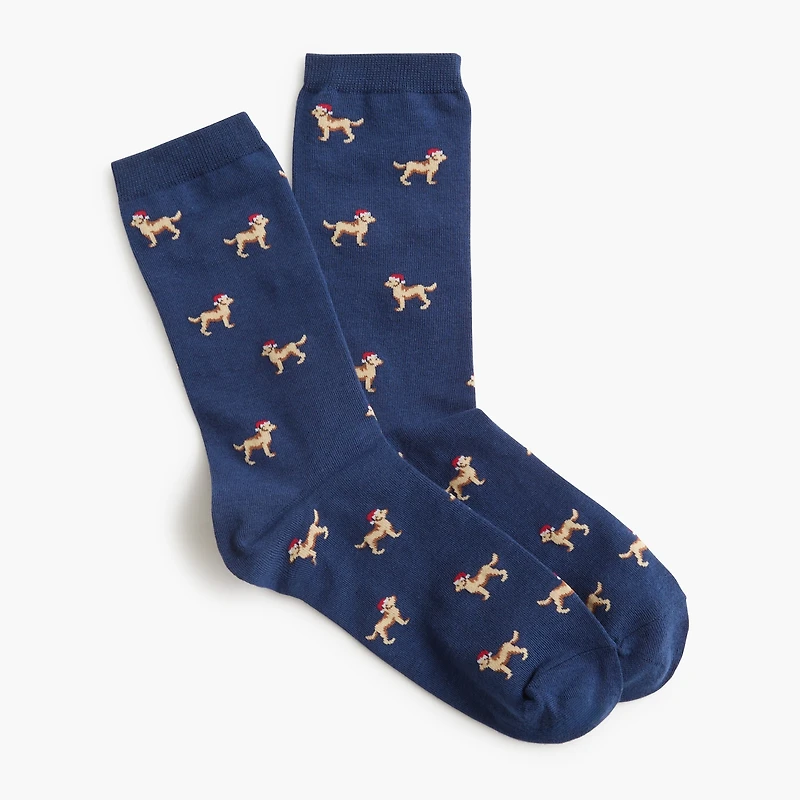 Holiday dog trouser socks