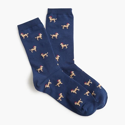 Holiday dog trouser socks