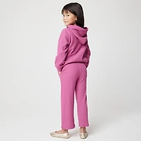 Girls' ribbed wide-leg sweatpant