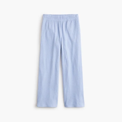 Girls' ribbed wide-leg sweatpant