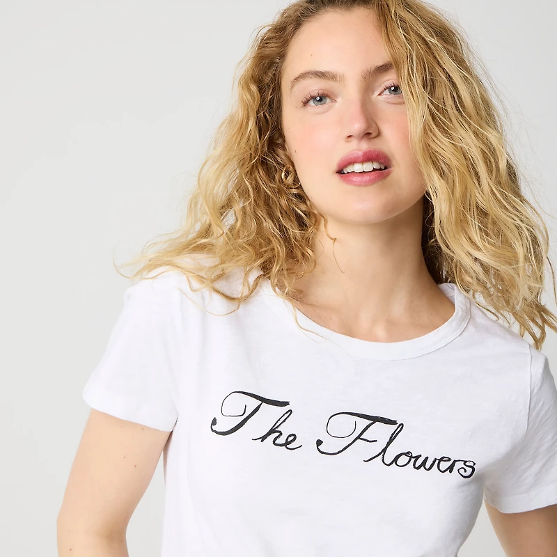 Laura Chautin X J.Crew "The flowers" Pride graphic tee