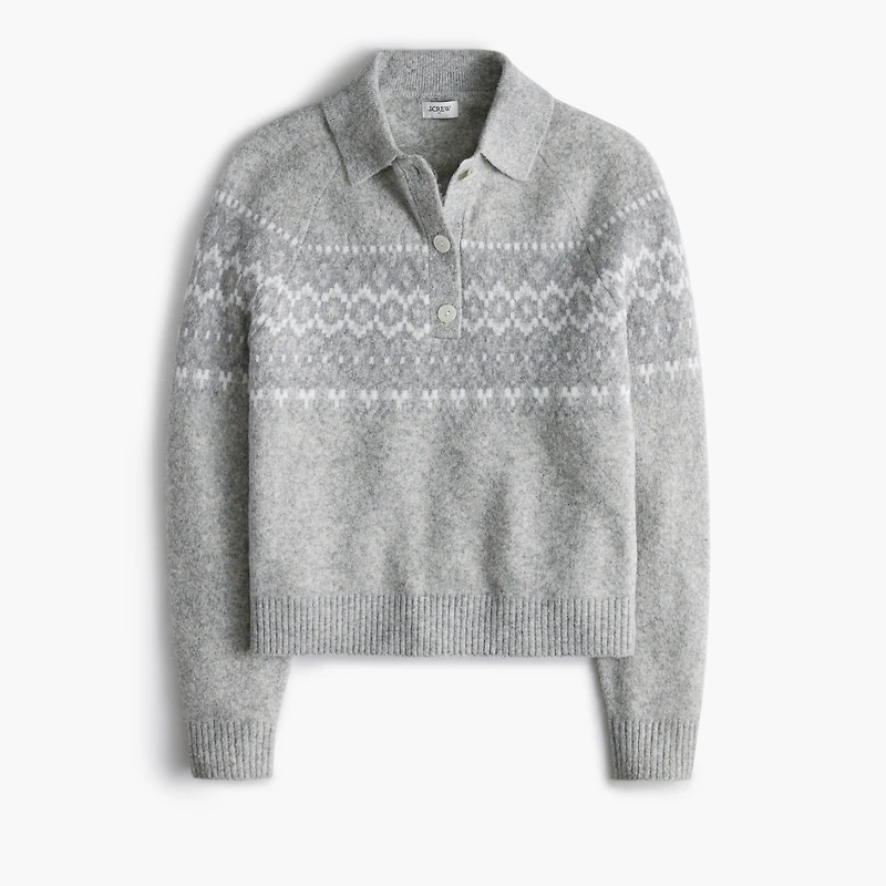 Fair Isle sweater-polo extra-soft yarn