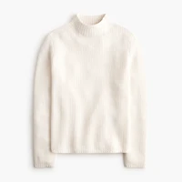 Cotton-blend mockneck sweater