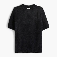 Short-sleeve tinsel sweater