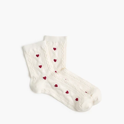 Academic heart boot socks