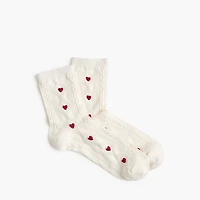 Academic heart boot socks