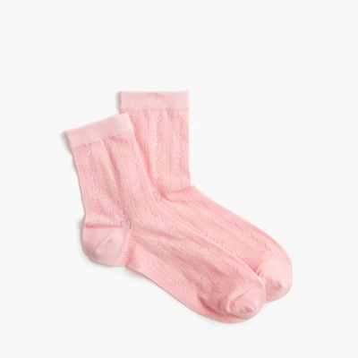 Heart lace trouser socks