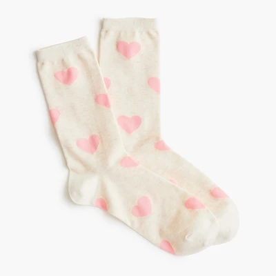 Heart trouser socks