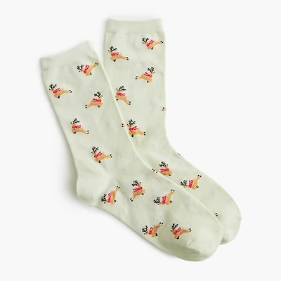Reindeer trouser socks