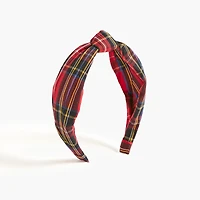 Girls' tartan knotted headband