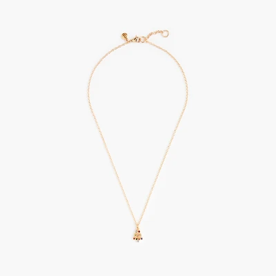 Girls' festive tree necklace