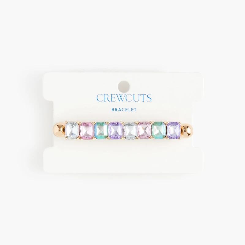 Girls' rainbow gem bracelet