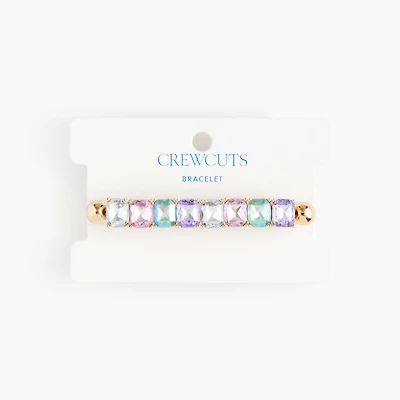 Girls' rainbow gem bracelet