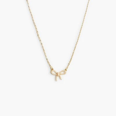 Girls' bow necklace and bracelet set-of-two