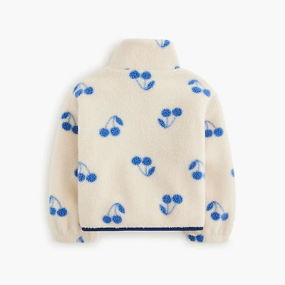 Girls' cherries sherpa full-zip
