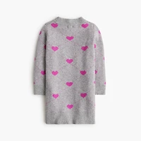 Girls' argyle heart sweater-dress