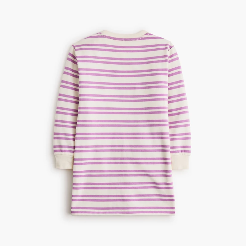 Girls' striped sweatshirt-dress