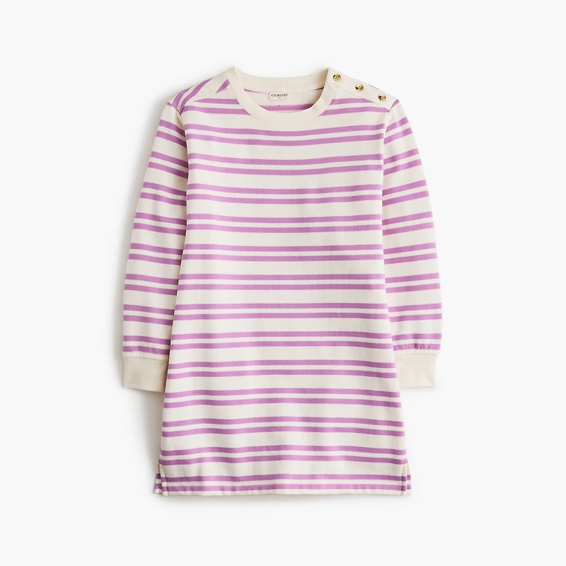 Girls' striped sweatshirt-dress