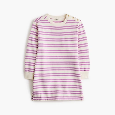 Girls' striped sweatshirt-dress