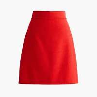 Wool-blend A-line mini skirt