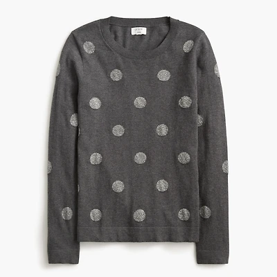 Shimmery polka-dot Teddie sweater