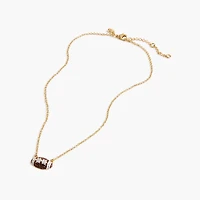 Pavé football charm necklace