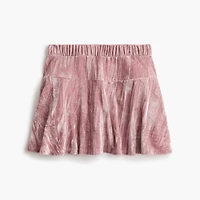 Girls' crushed velvet skirt